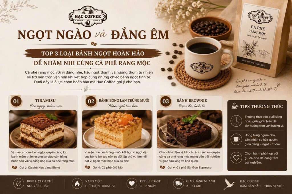 bánh ngọt ăn cùng cà phê